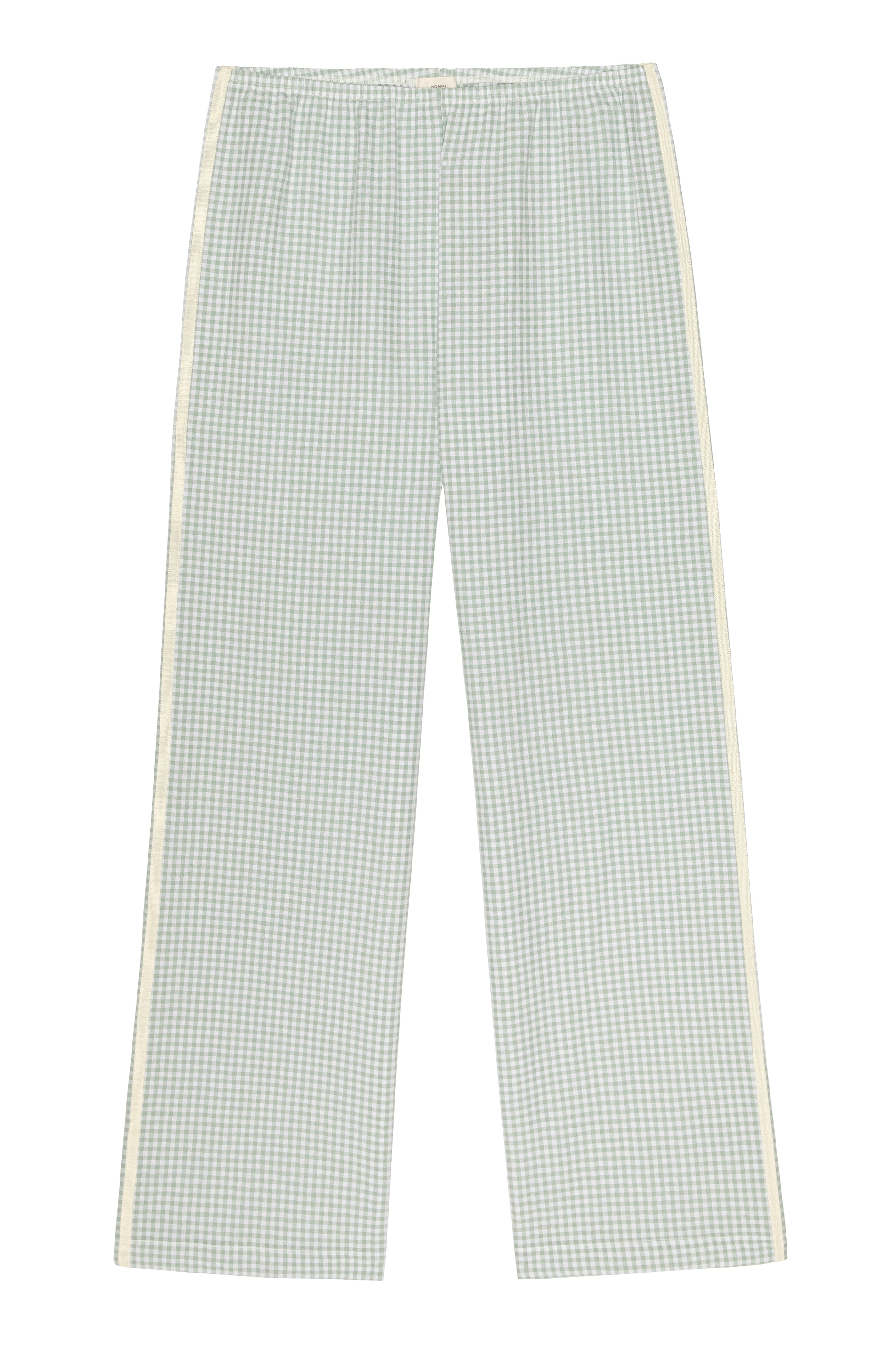 The Cotton Gingham Stripe Crop Pant
