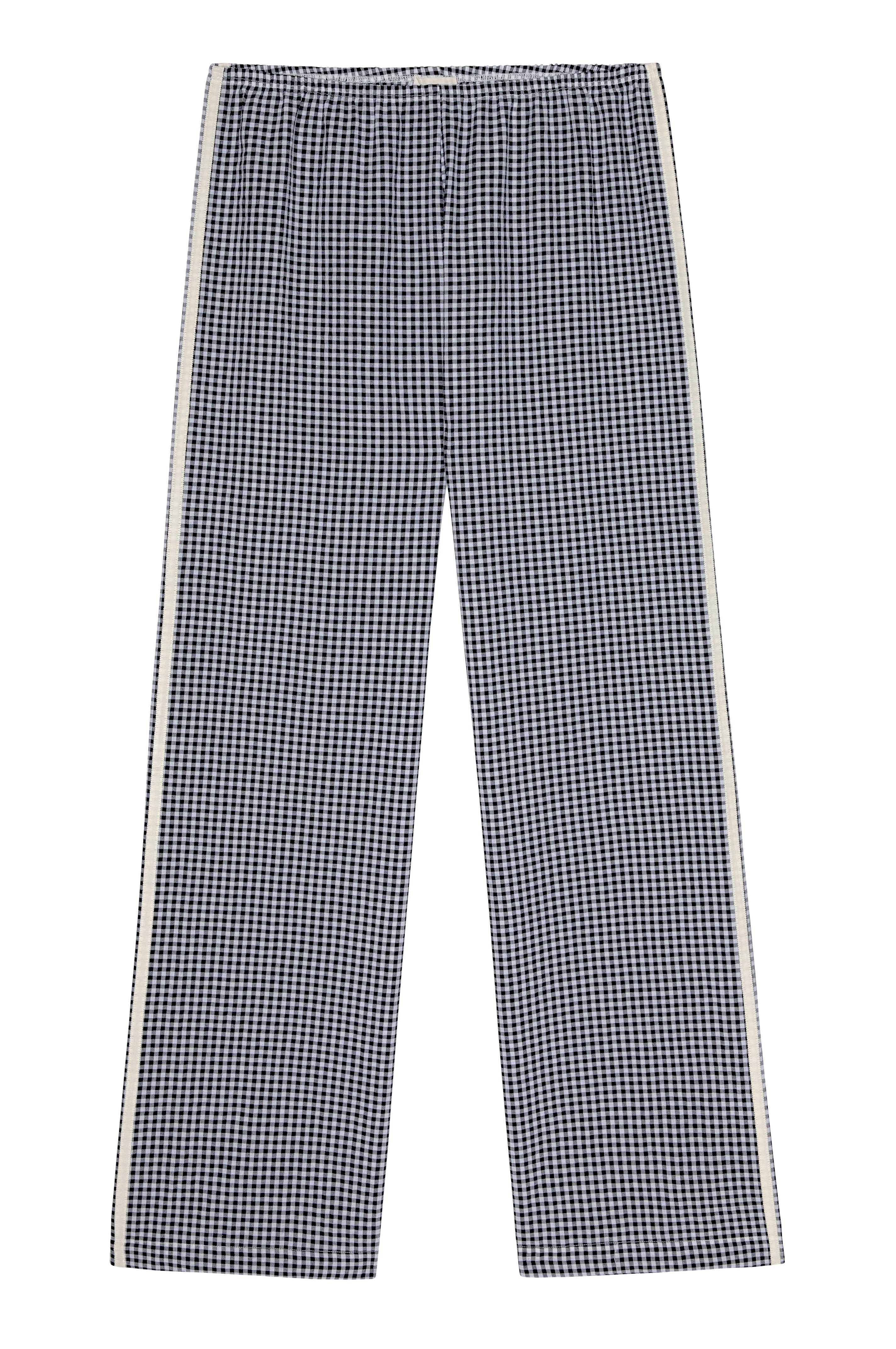 The Cotton Gingham Stripe Crop Pant
