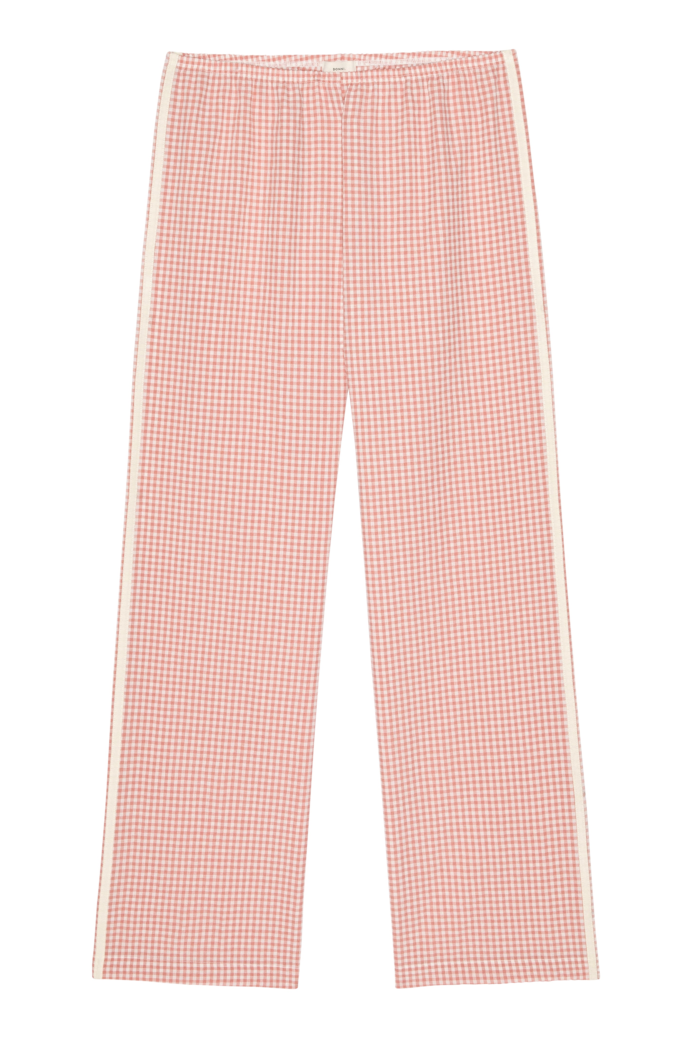 The Cotton Gingham Stripe Crop Pant