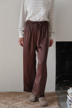 The Silk Stripe Crop Pant