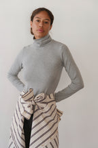 The Baby Rib Turtleneck Heather Grey