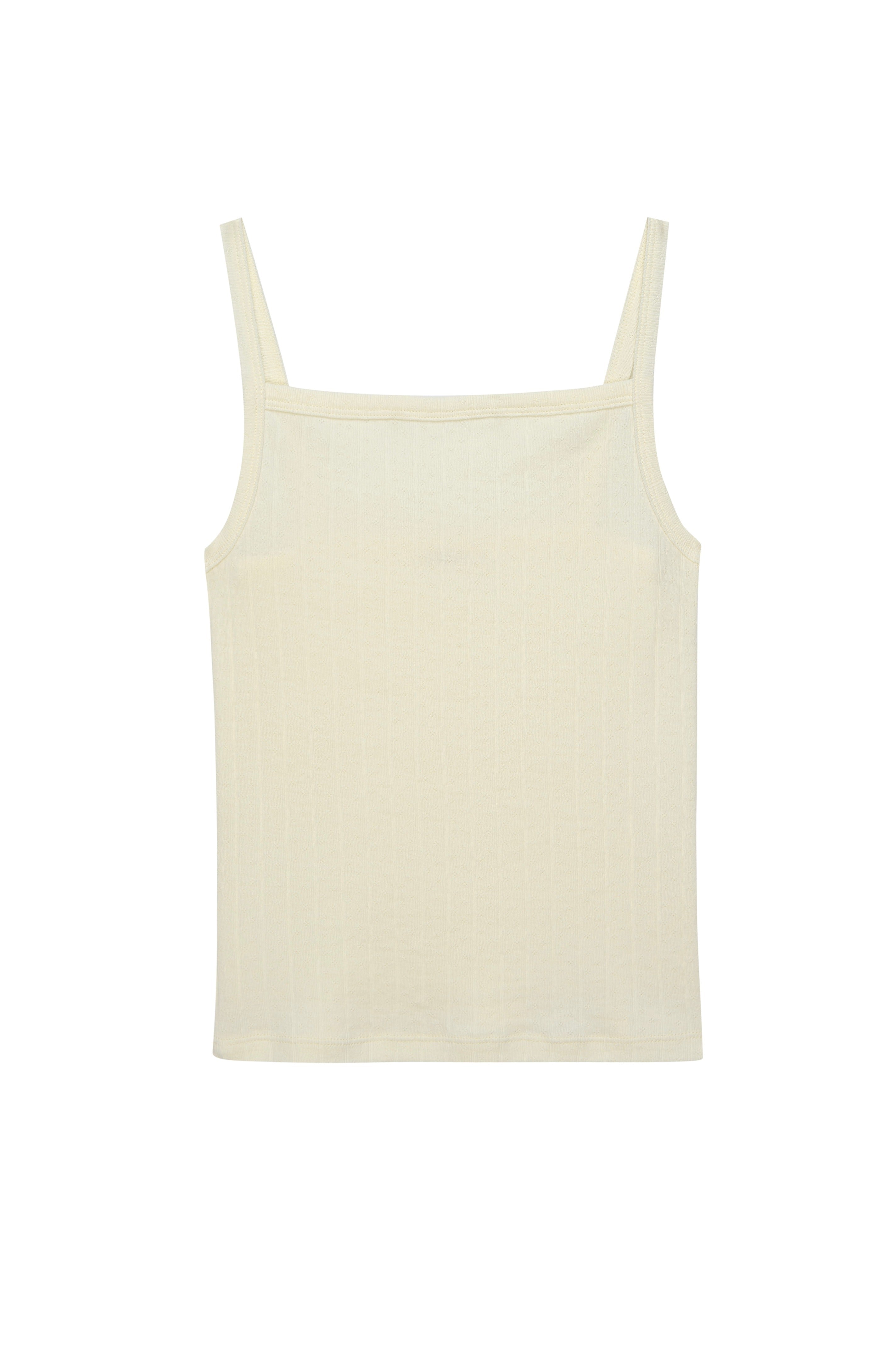 The Pointelle Square Neck Tank