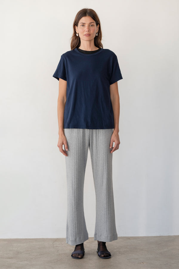 The Pointelle Simple Crop Pant
