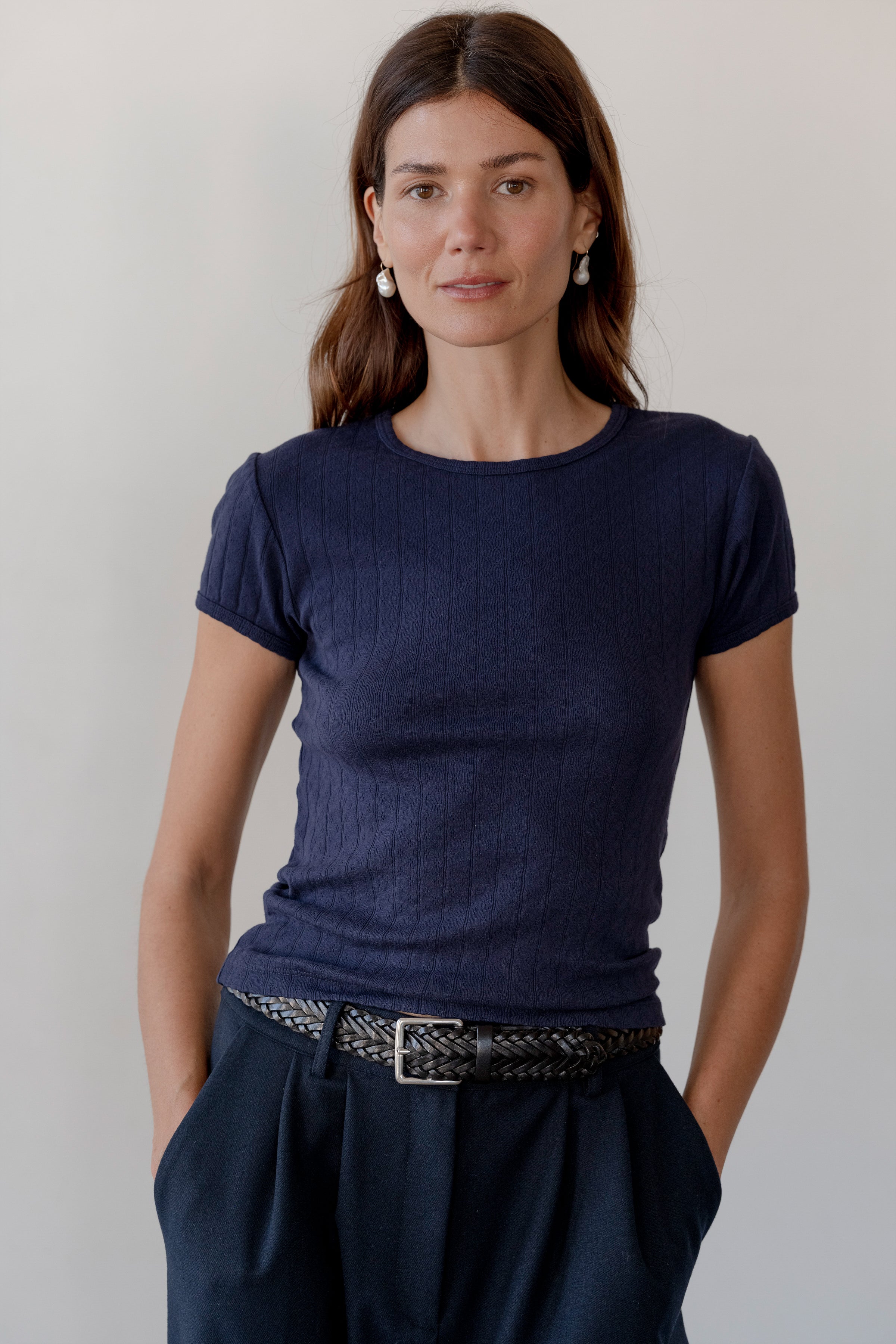 The Pointelle Baby Tee