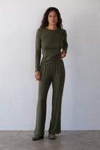 The Baby Rib Scallop Pant