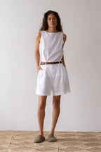 The Linen Pleated Short