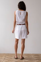 The Linen Pleated Short