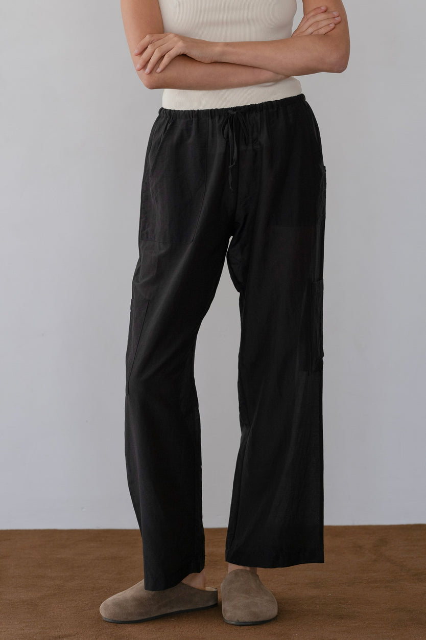 The Silk Cotton Sheer Cargo Pant