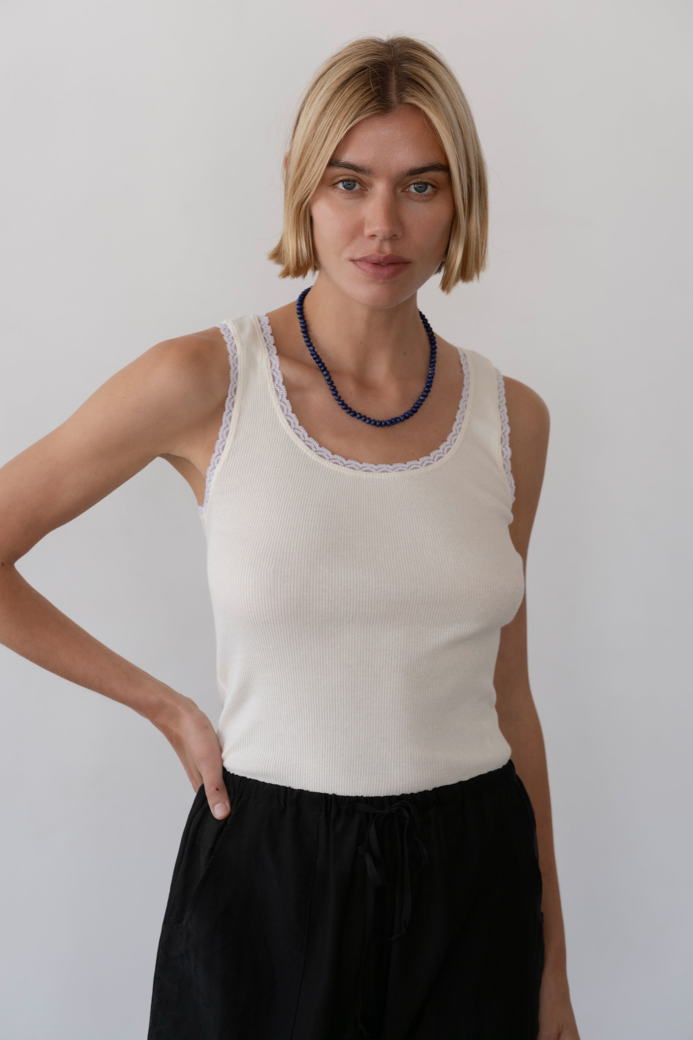 The Lapis Rondelle Necklace