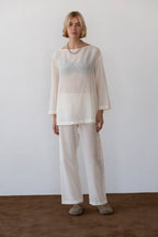 The Silk Cotton Sheer Cargo Pant