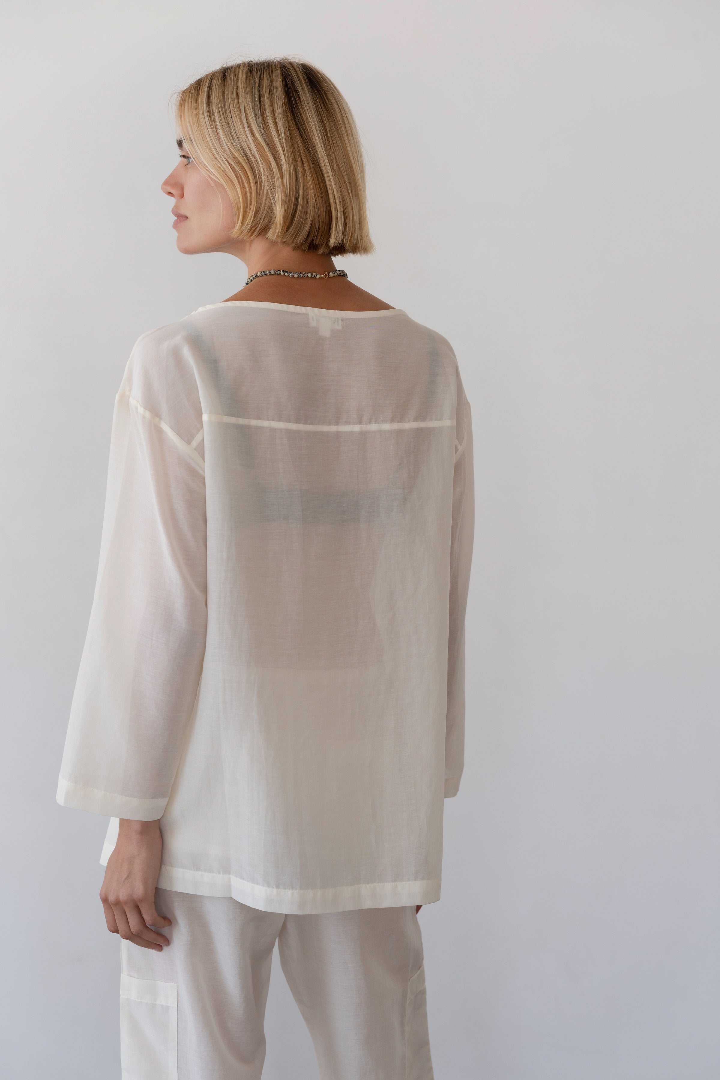 The Silk Cotton Sheer Boatneck