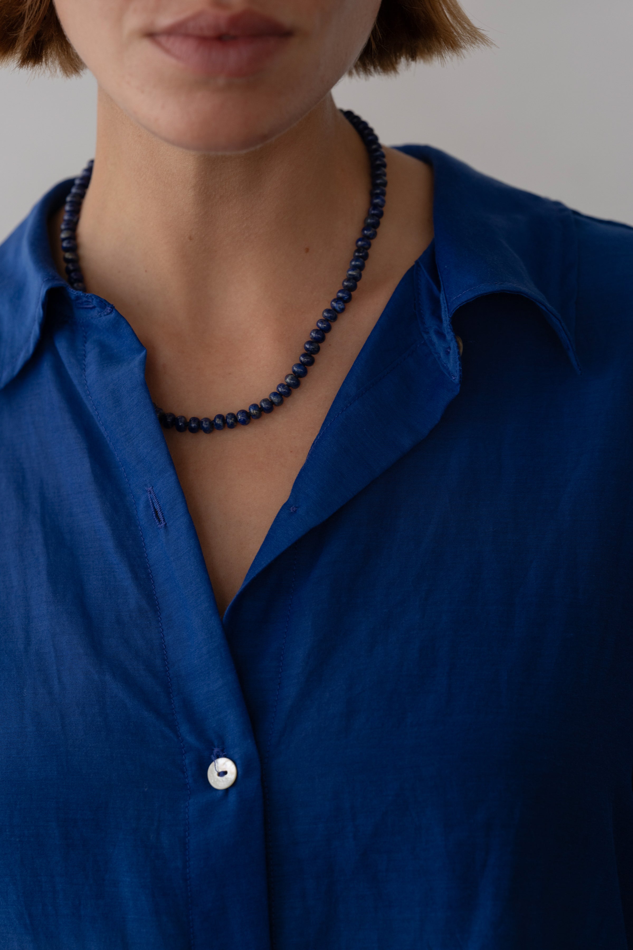 The Lapis Rondelle Necklace