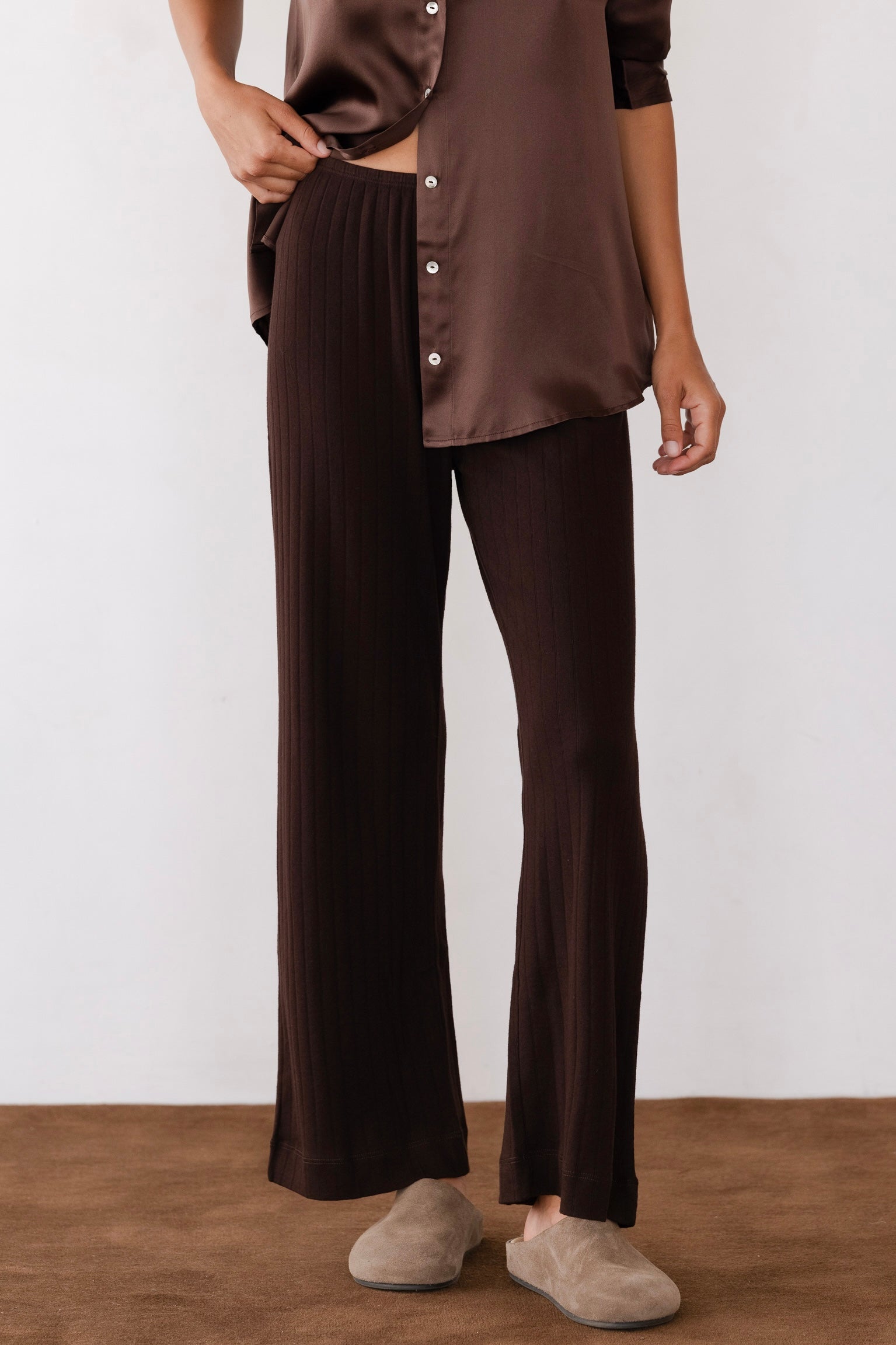 The Pointelle Simple Crop Pant
