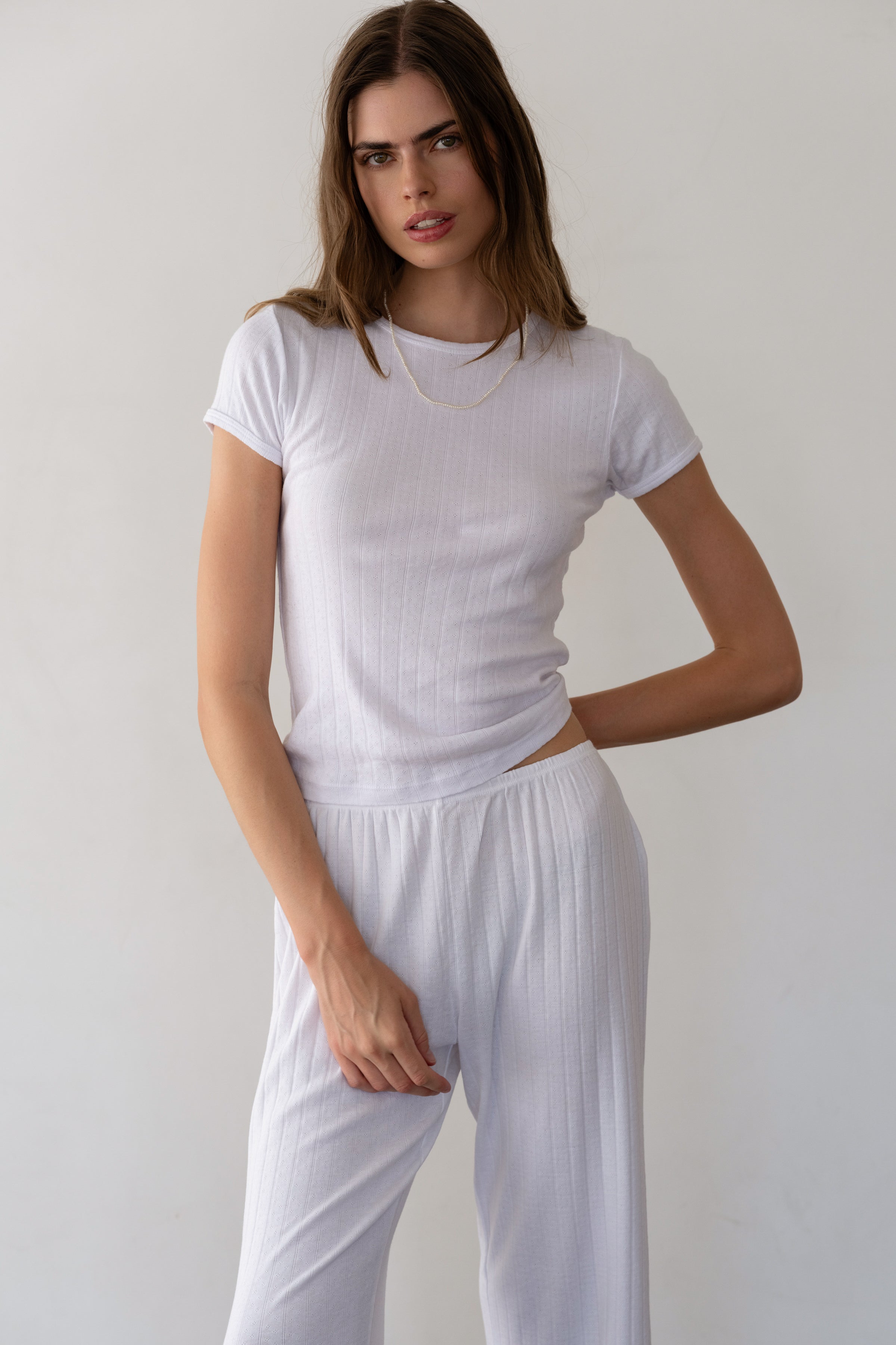 The Pointelle Baby Tee
