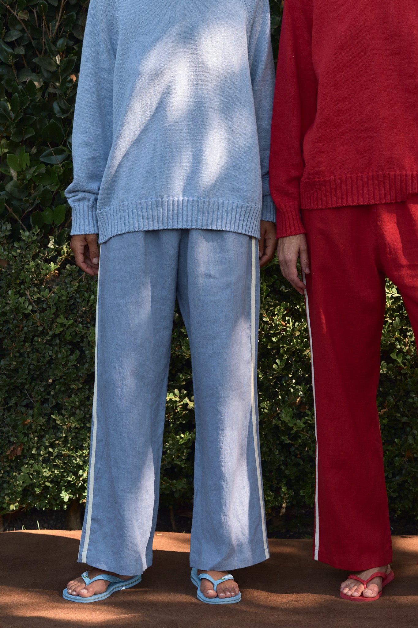 The Linen Crop Stripe Pant