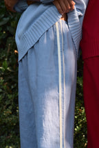 The Linen Crop Stripe Pant
