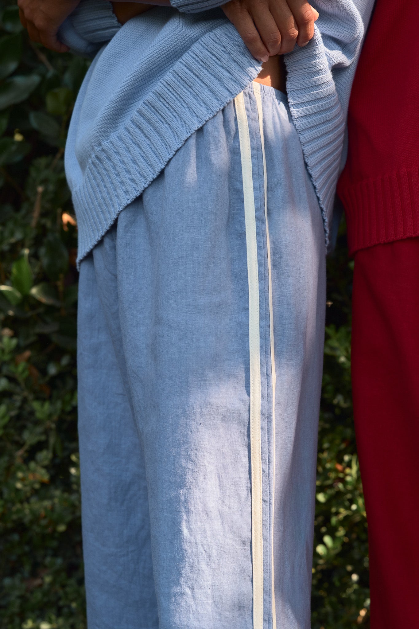 The Linen Crop Stripe Pant