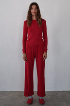The Pointelle Simple Crop Pant