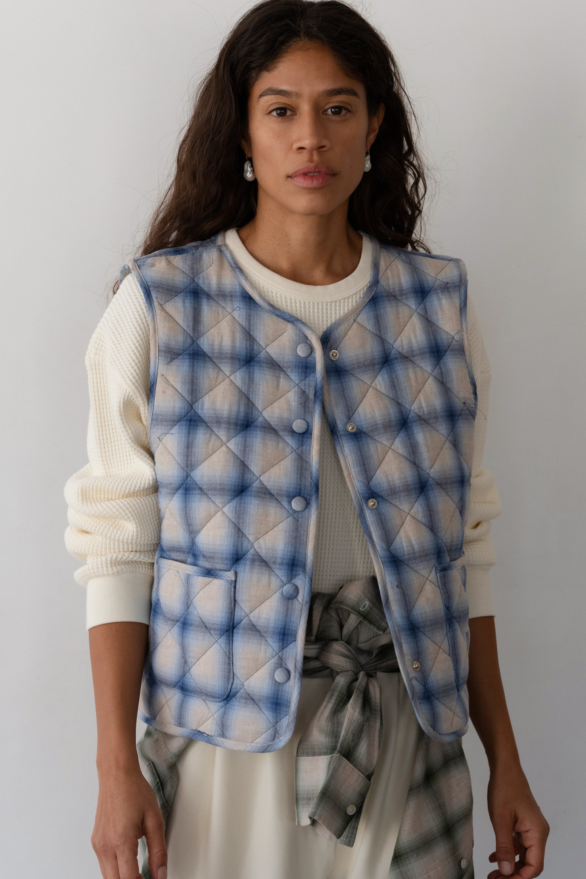 The Quilted Plaid Flannel Vest