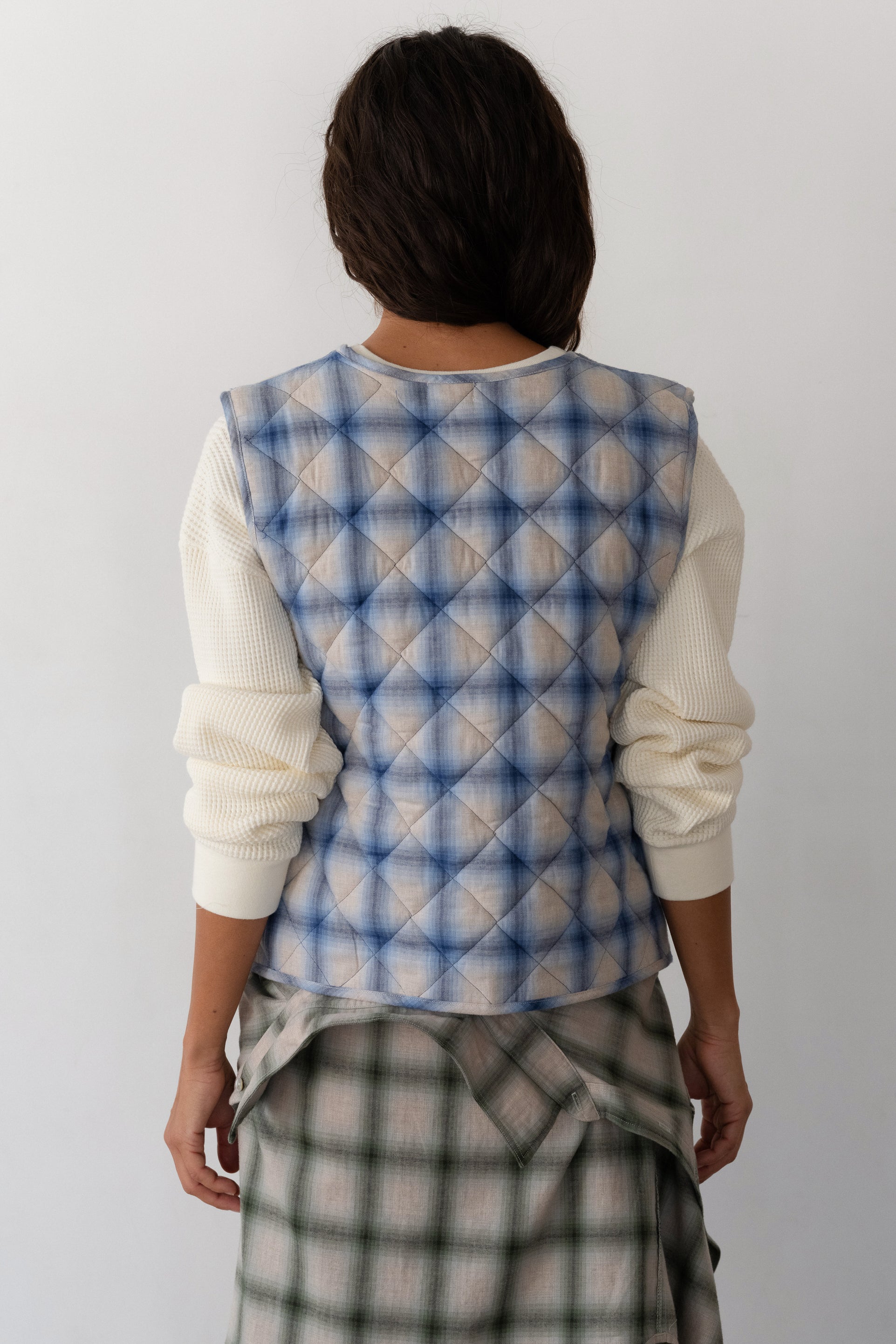 The Quilted Plaid Flannel Vest