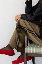 The Silk Stripe Simple Pant