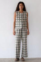The Quilted Plaid Flannel Vest