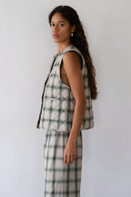 The Quilted Plaid Flannel Vest
