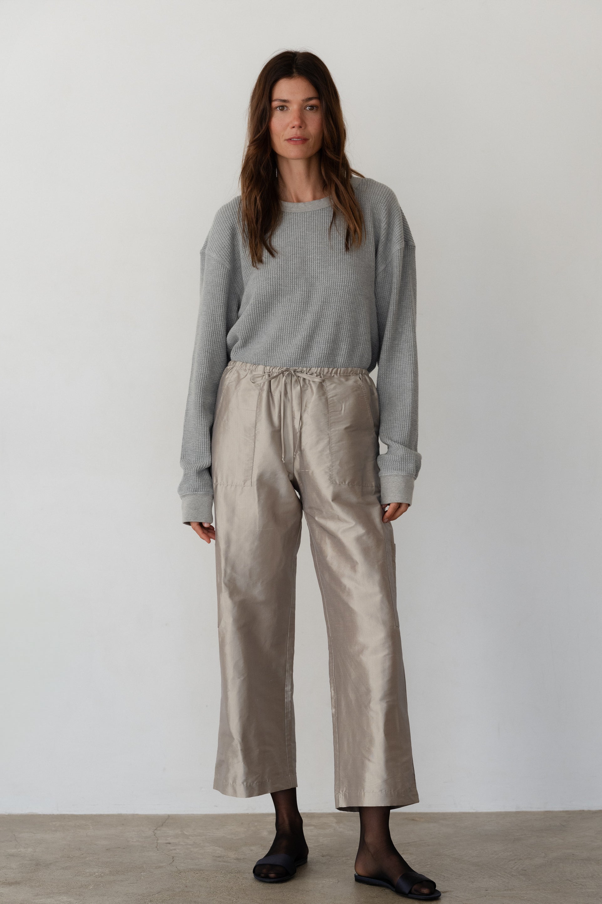 The Silk Taffeta Cargo Pant