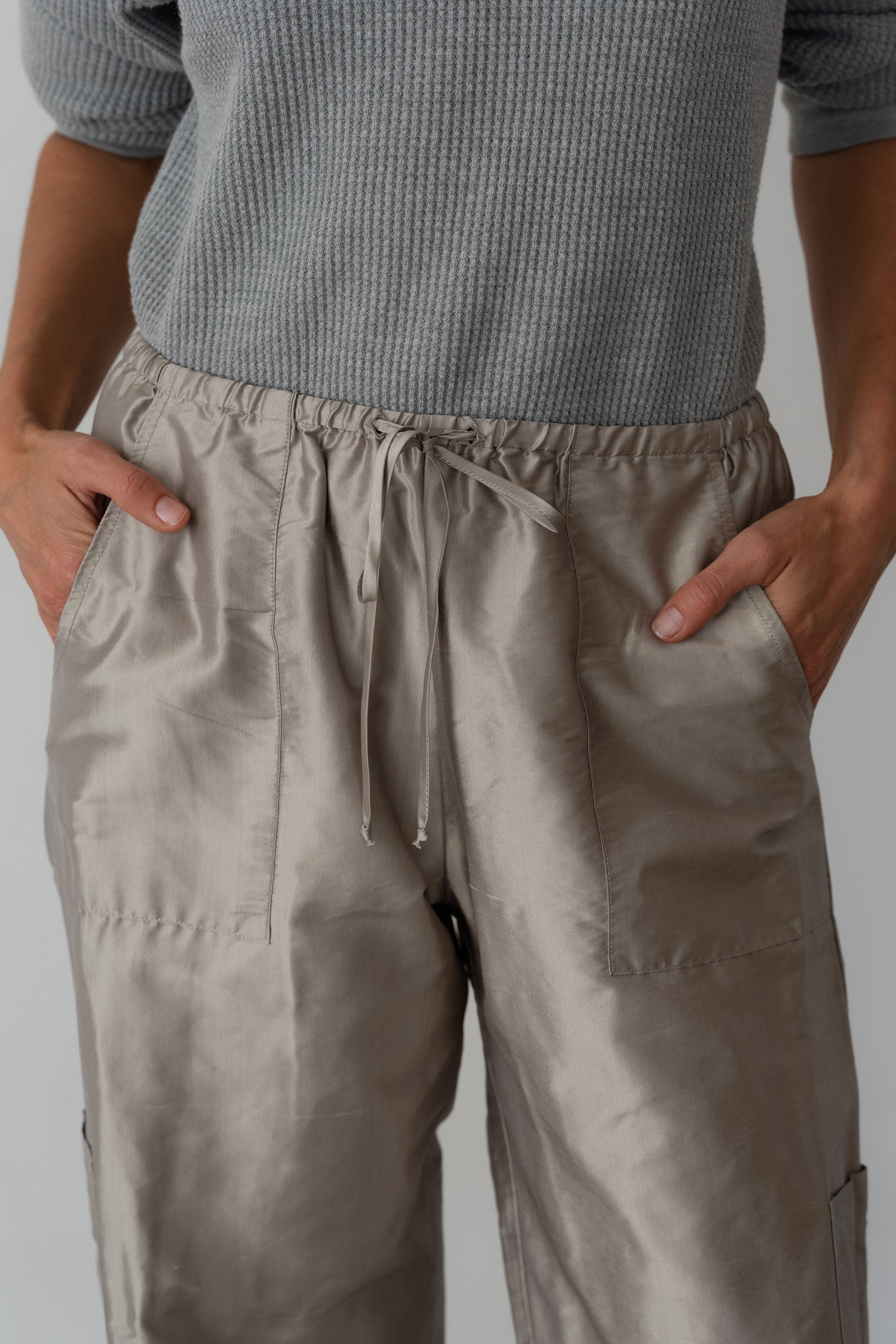 The Silk Taffeta Cargo Pant