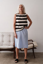 The Jersey Stripe Boatneck Tank