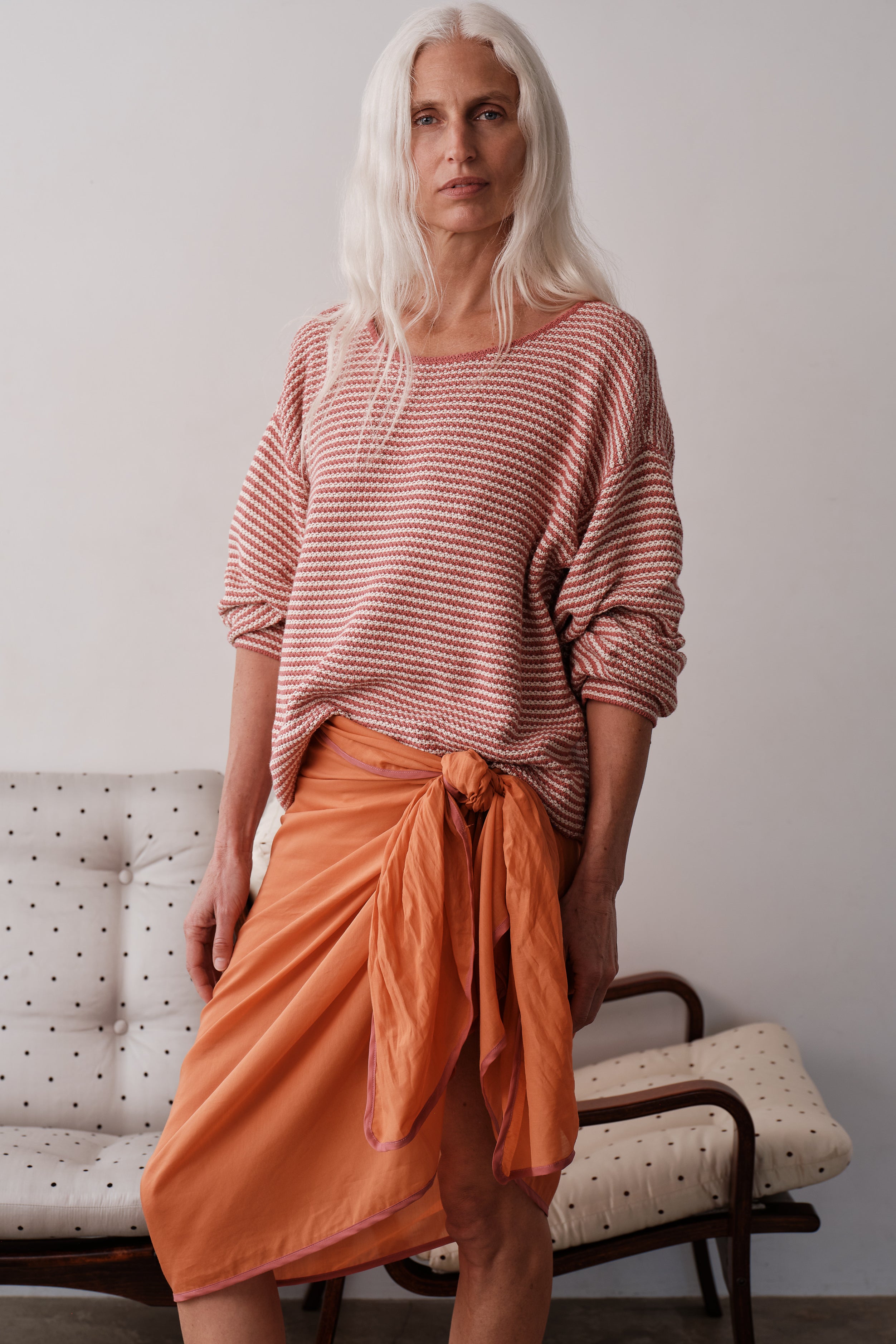 The Cotton Knit Stripe Sweater