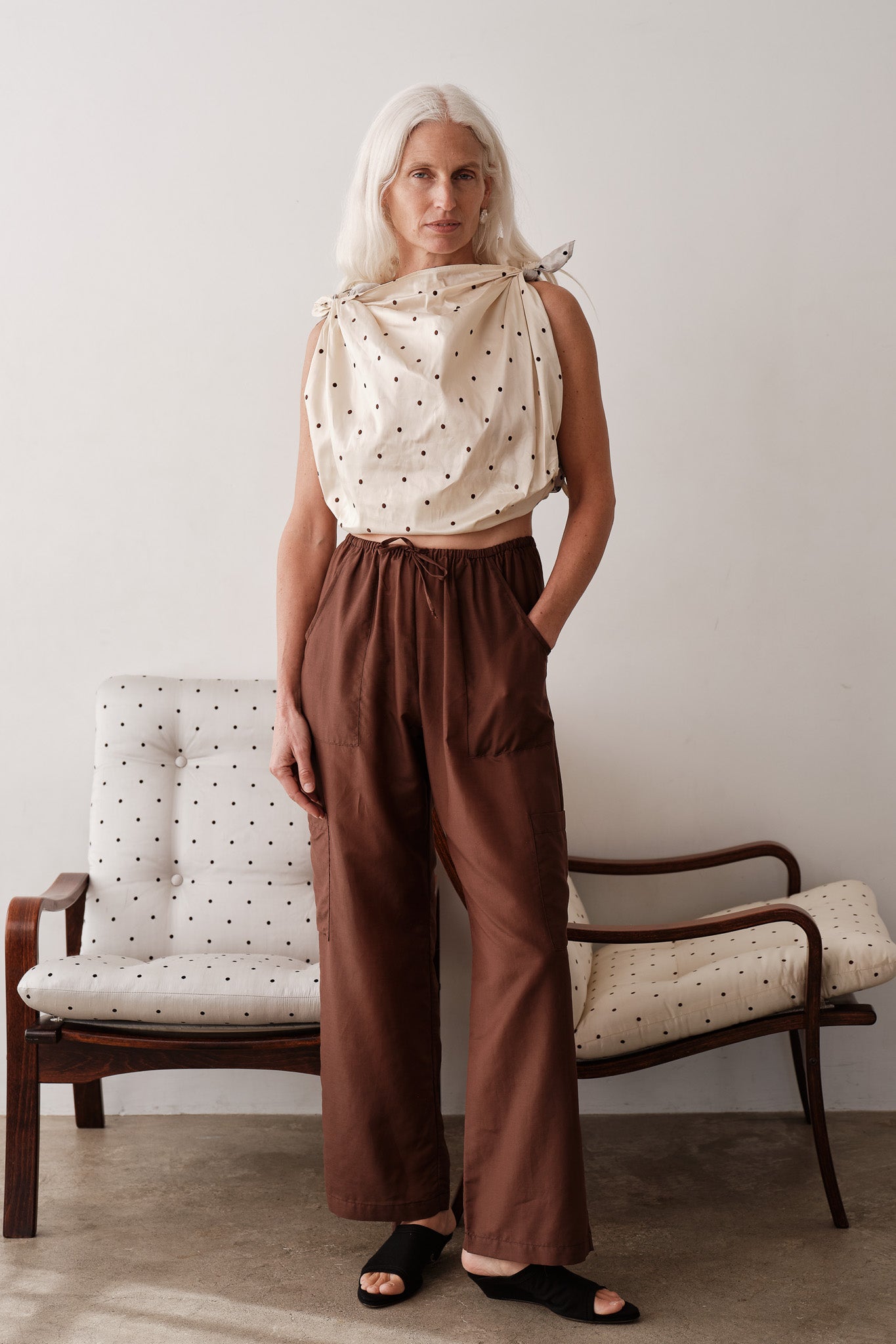The Silk Cotton Sheer Cargo Pant