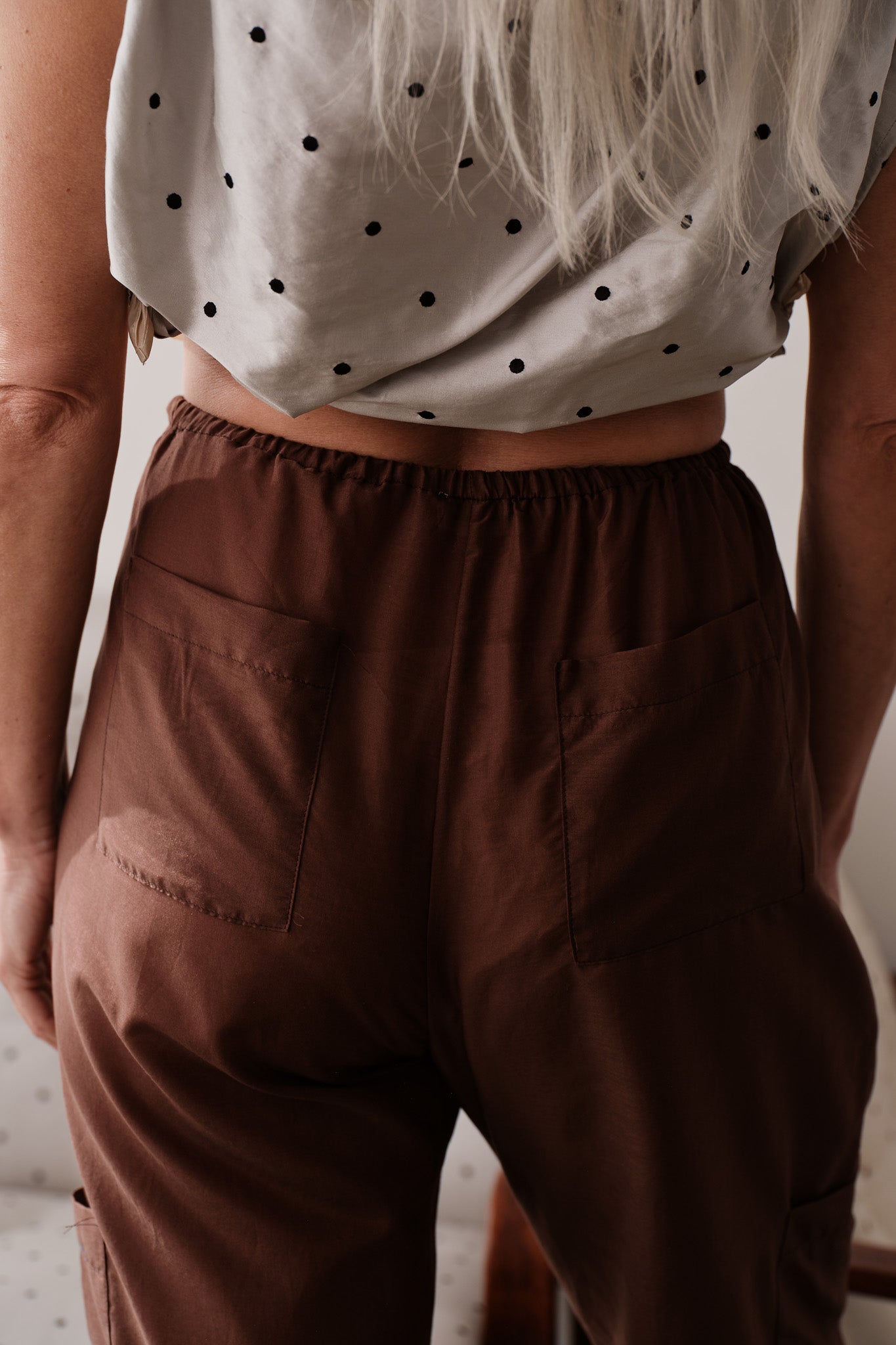 The Silk Cotton Sheer Cargo Pant