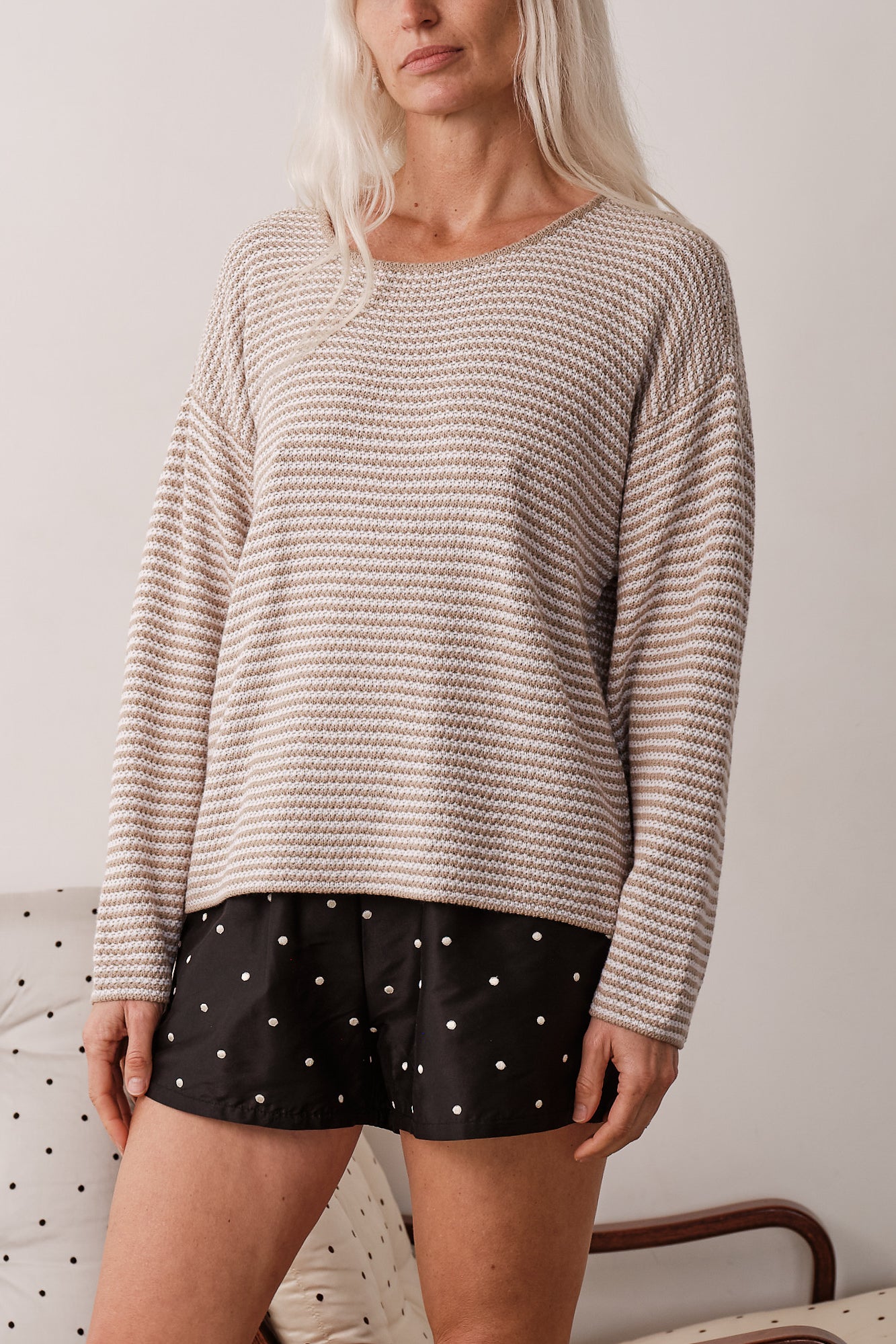 The Cotton Knit Stripe Sweater