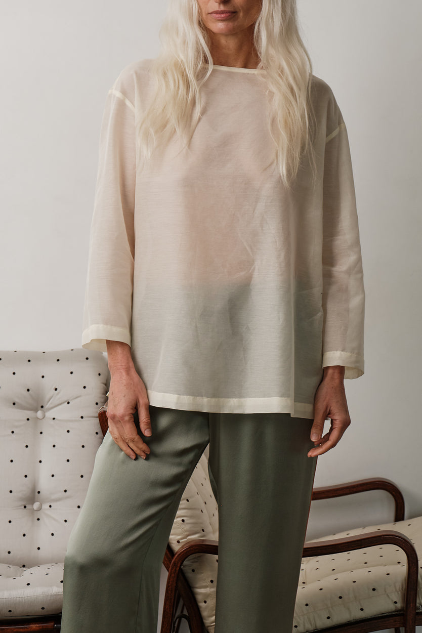 The Silk Cotton Sheer Boatneck