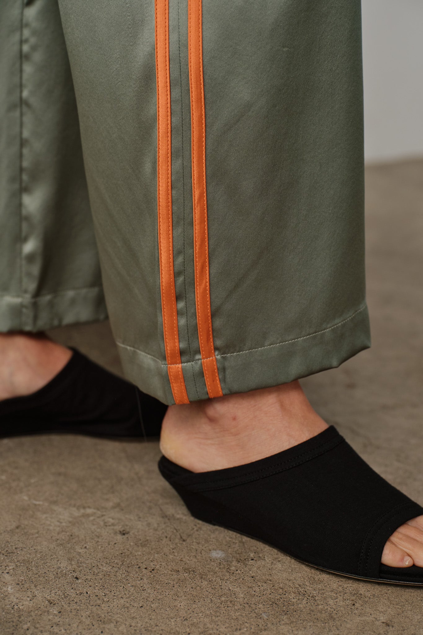 The Silk Stripe Crop Pant
