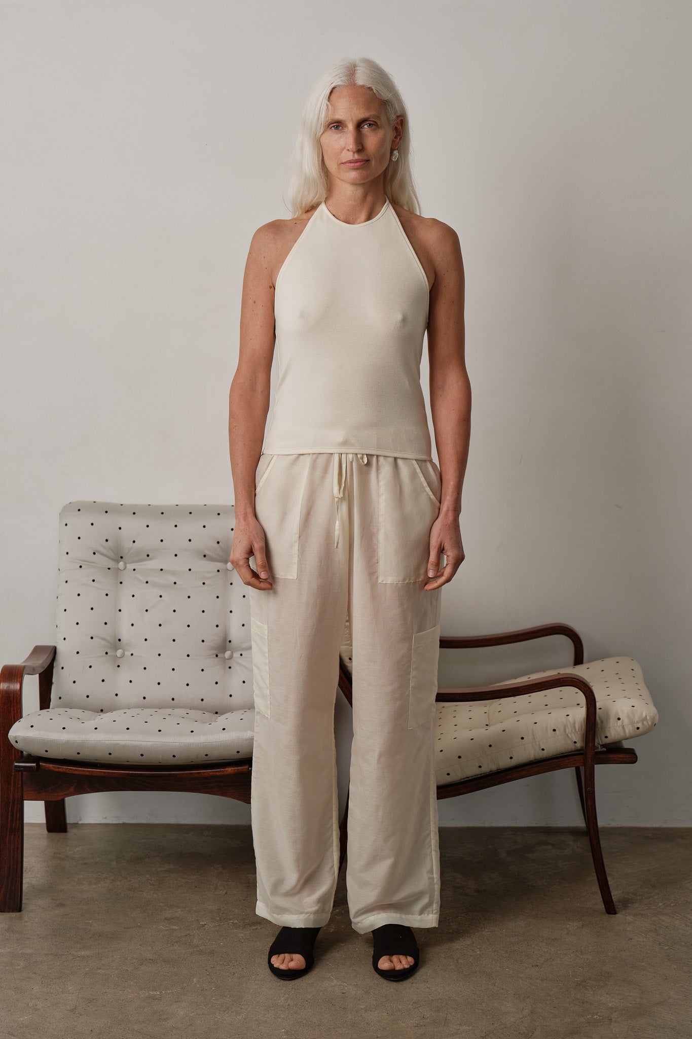 The Silk Cotton Sheer Cargo Pant