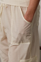 The Silk Cotton Sheer Cargo Pant