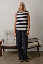 The Jersey Stripe Boatneck Tank