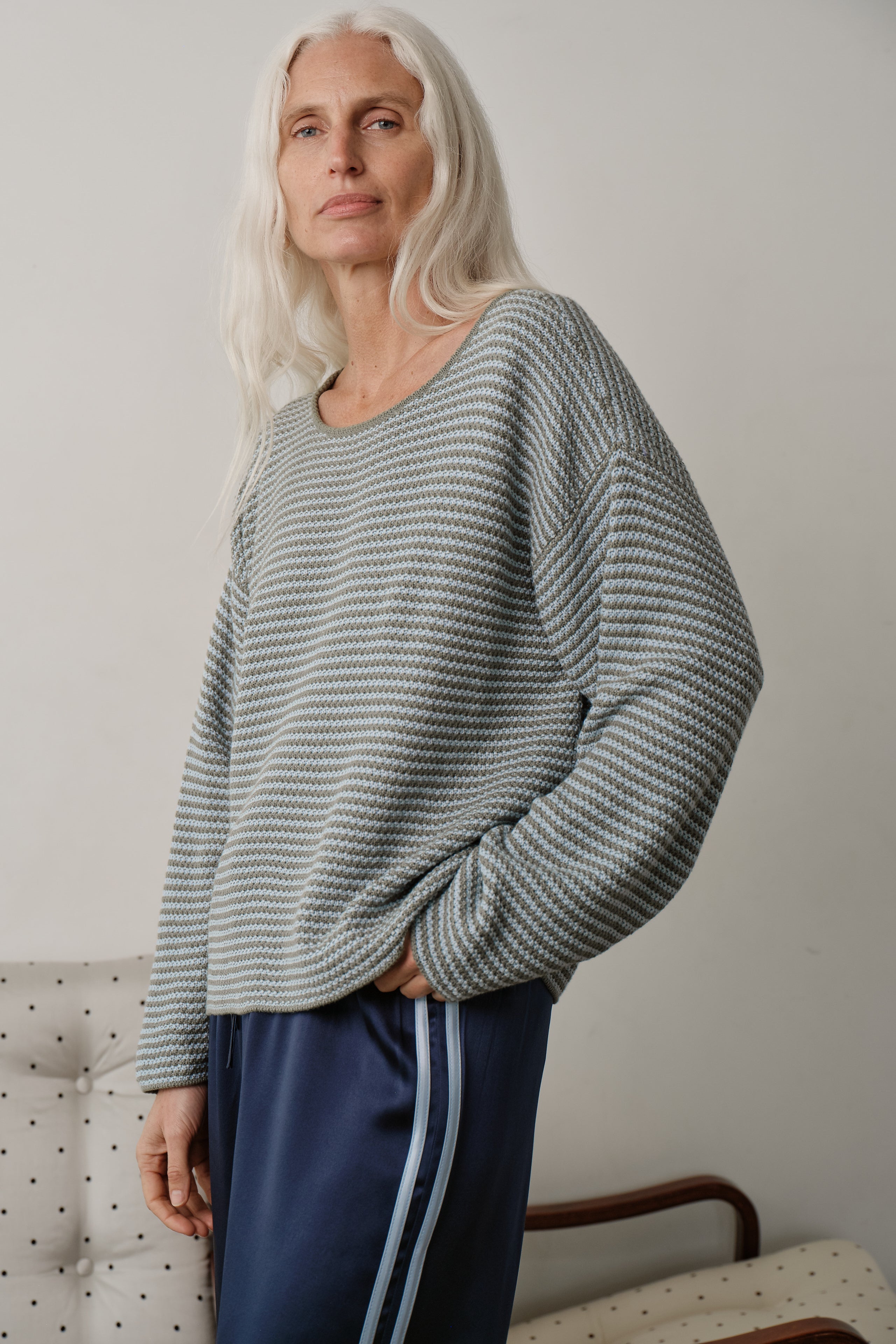 The Cotton Knit Stripe Sweater