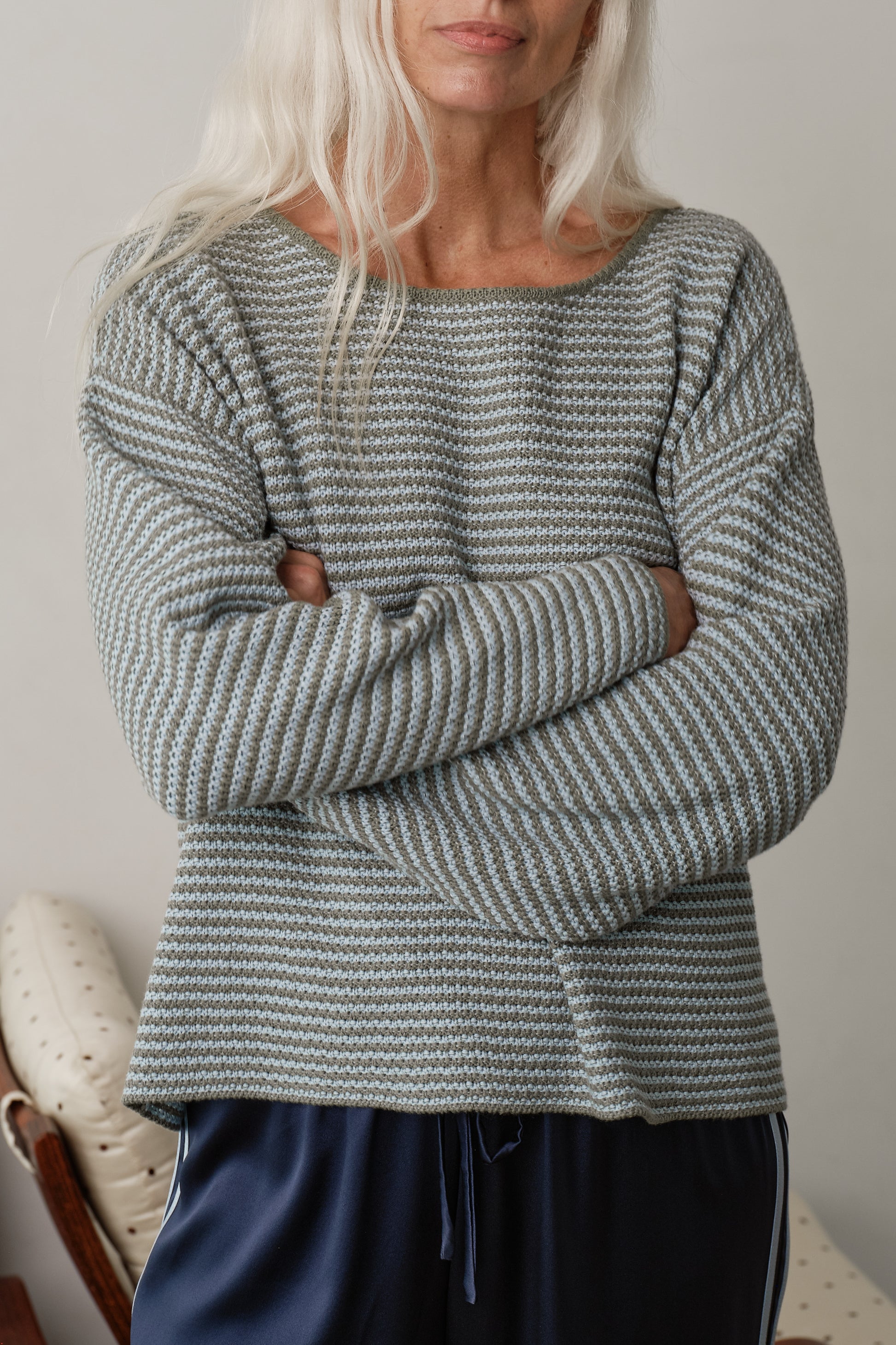 The Cotton Knit Stripe Sweater