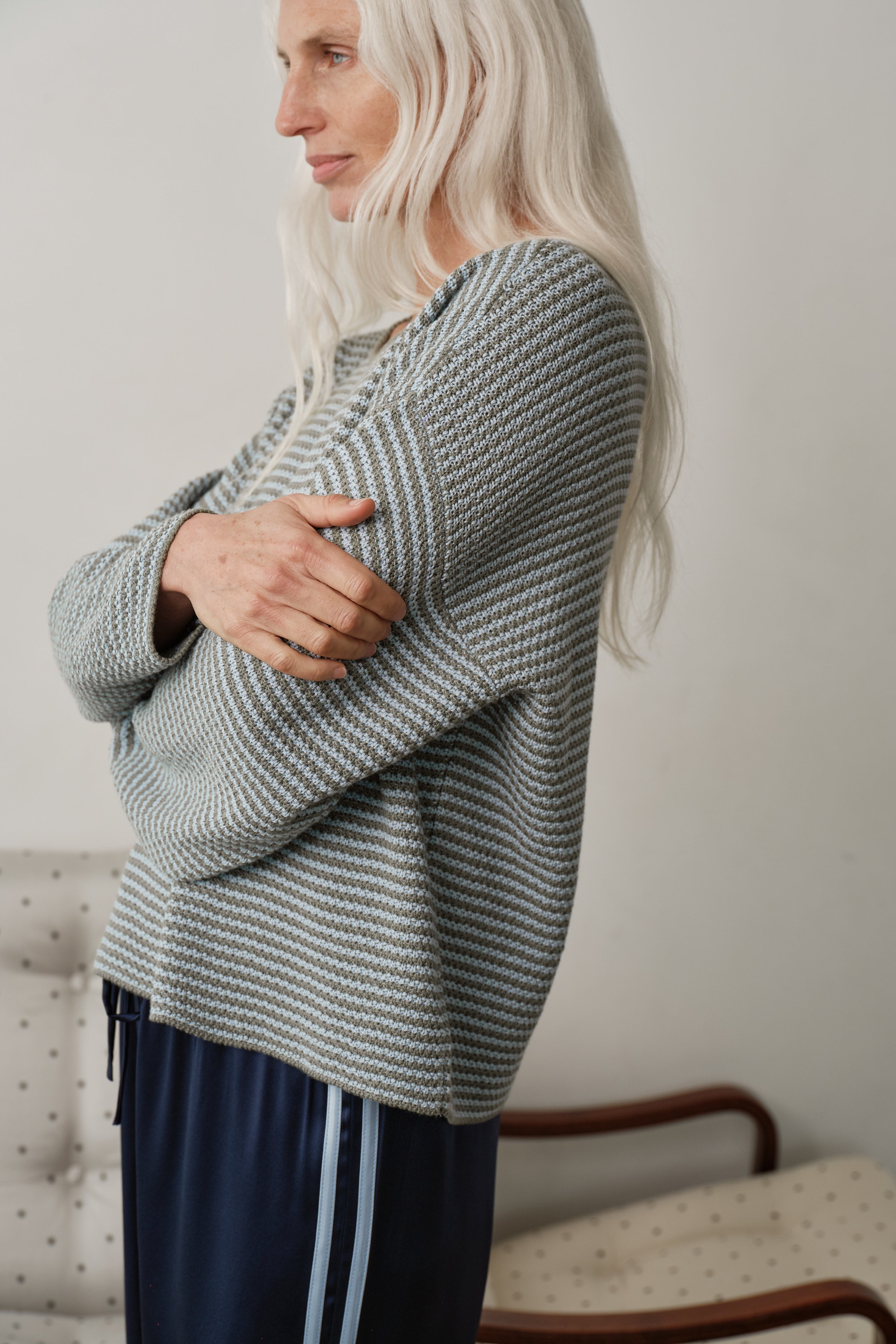The Cotton Knit Stripe Sweater