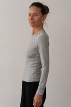 The Baby Rib Scallop Long Sleeve