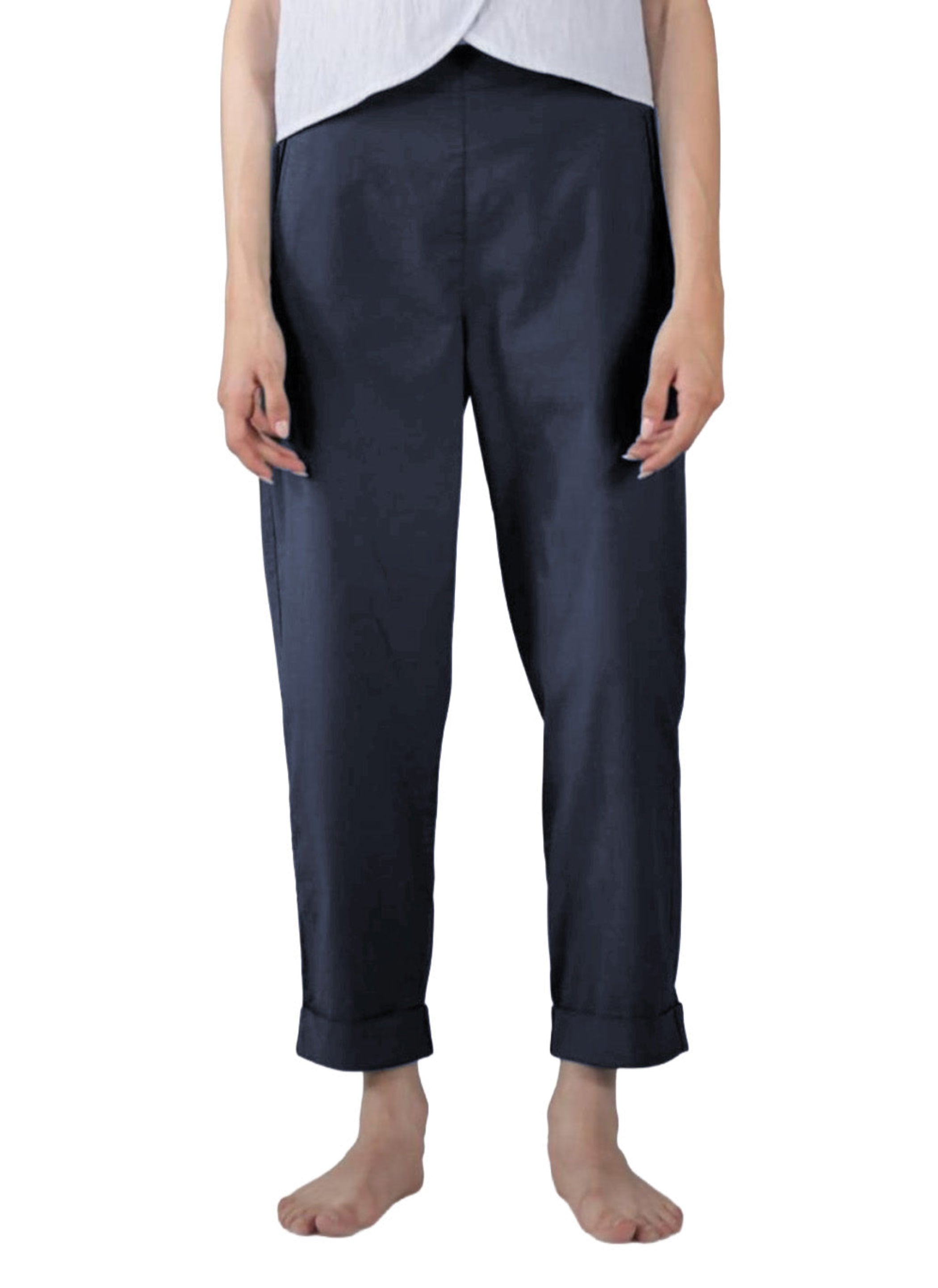 ELEMENTE CLEMENTE Slim Pant in Organic Cotton Stretch in Deep Blue