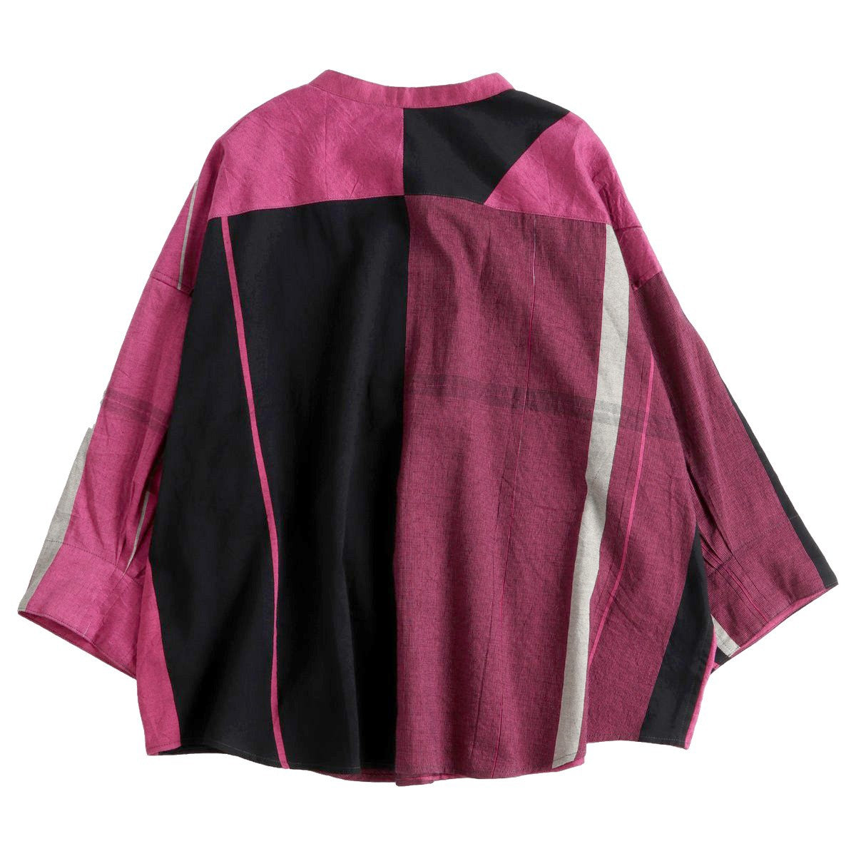TAMAKI NIIME Mandarin Collared Shirt - Rosy Shadows