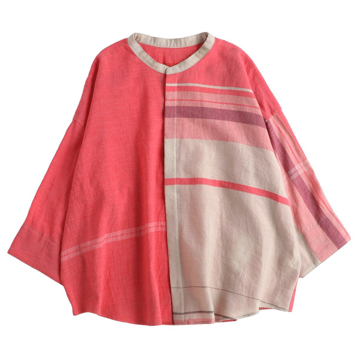TAMAKI NIIME Mandarin Collared Shirt - Summer Flower