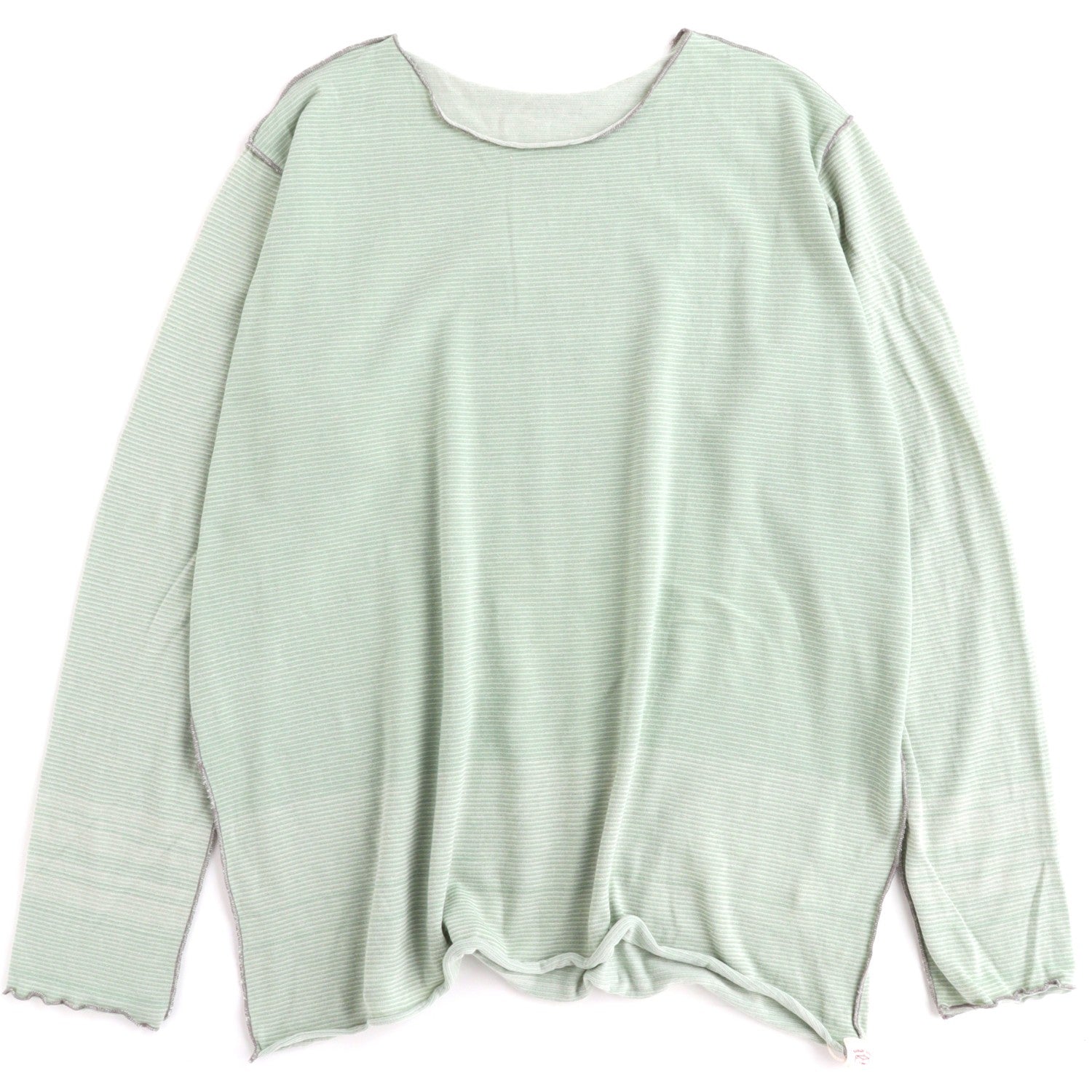 TAMAKI NIIME Cotton Long Sleeve Reversible Tee - Mint Tea