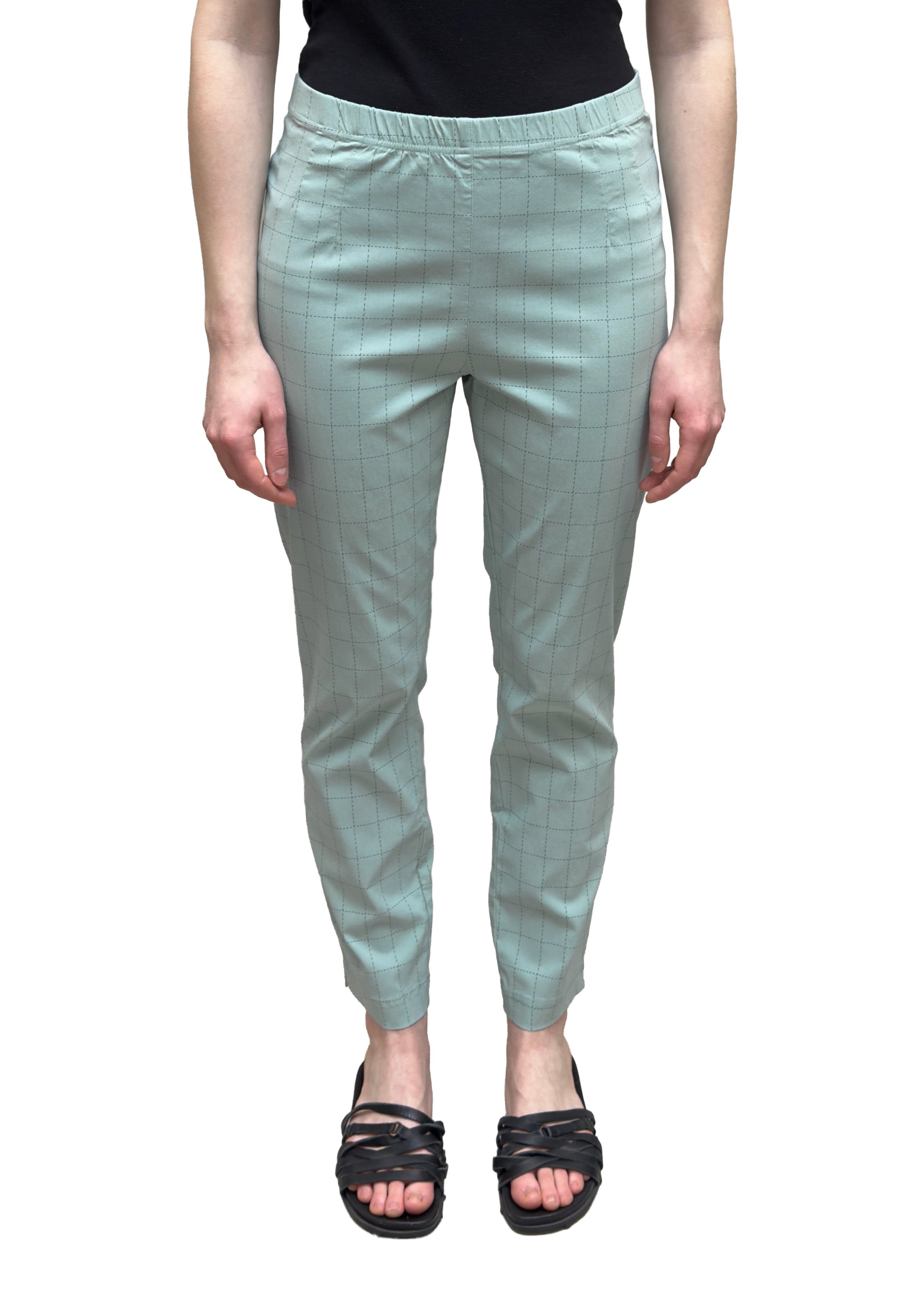RUNDHOLZ BLACK LABEL Slim Pant in Mint Check