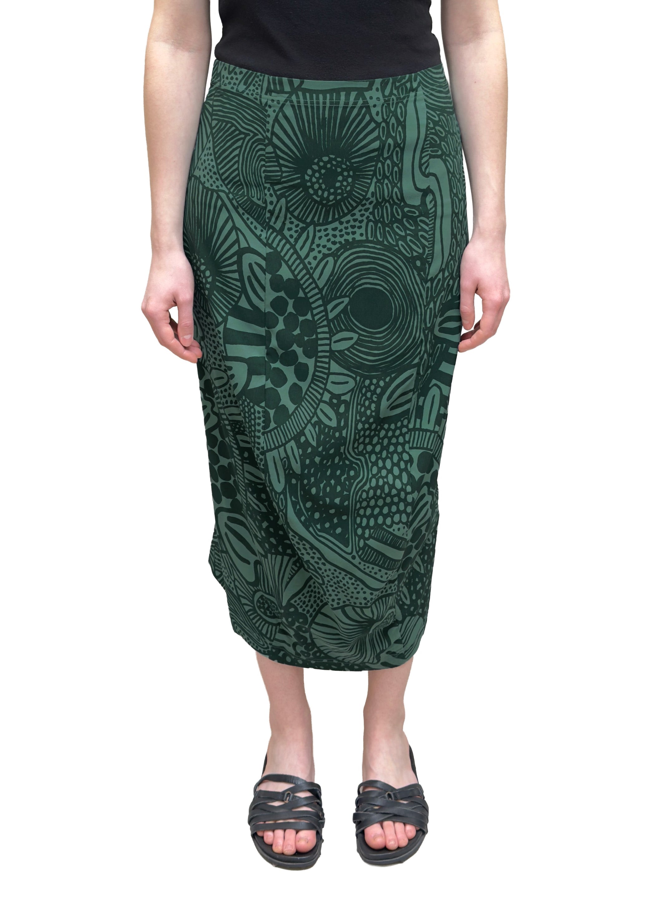 RUNDHOLZ BLACK LABEL Pencil Skirt in Tree Print