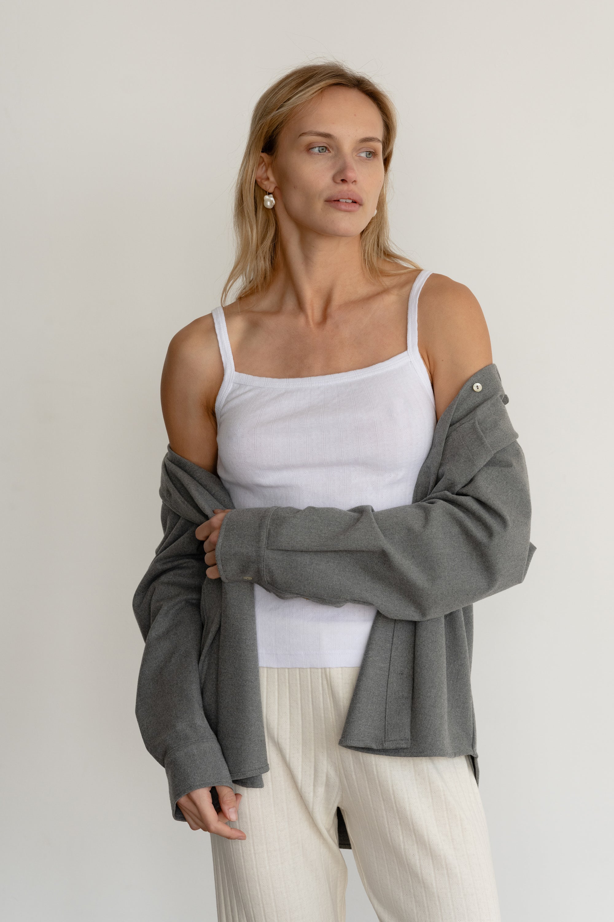 The Pointelle Square Neck Tank